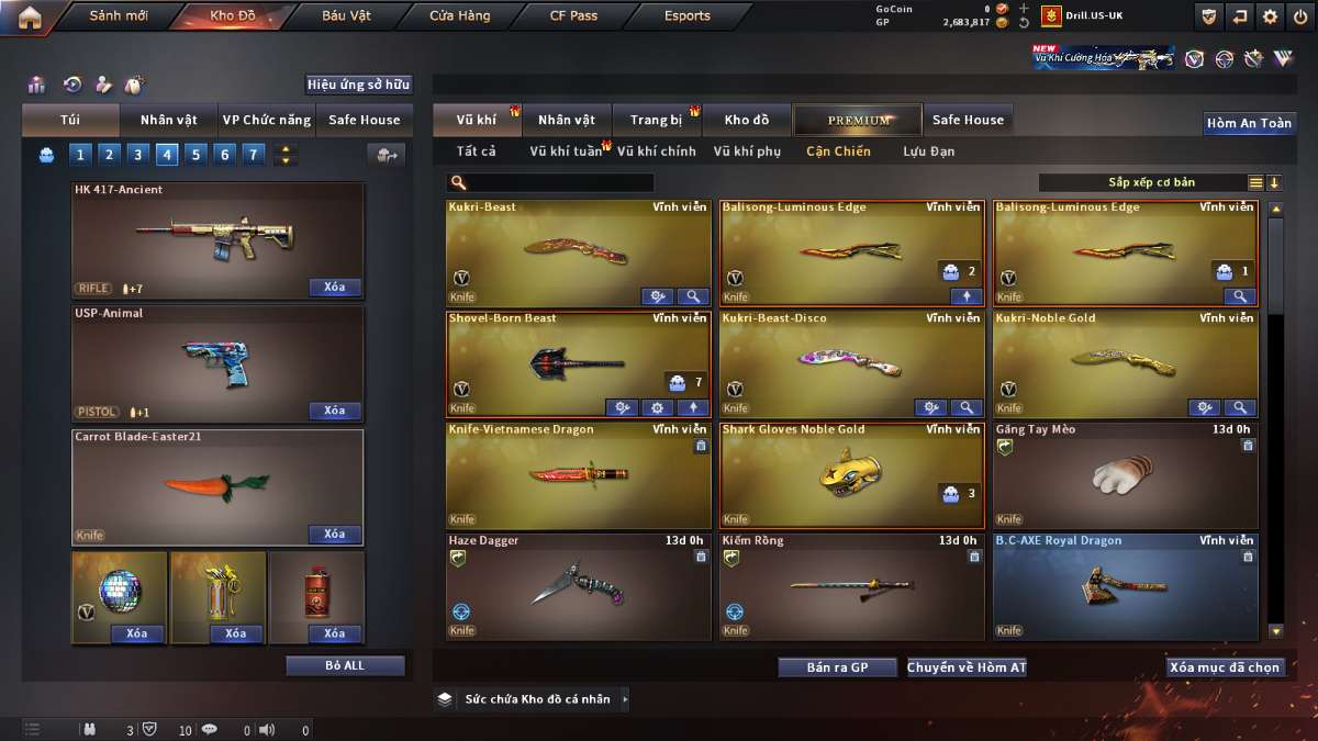 shop acc cf uy tin gia re
